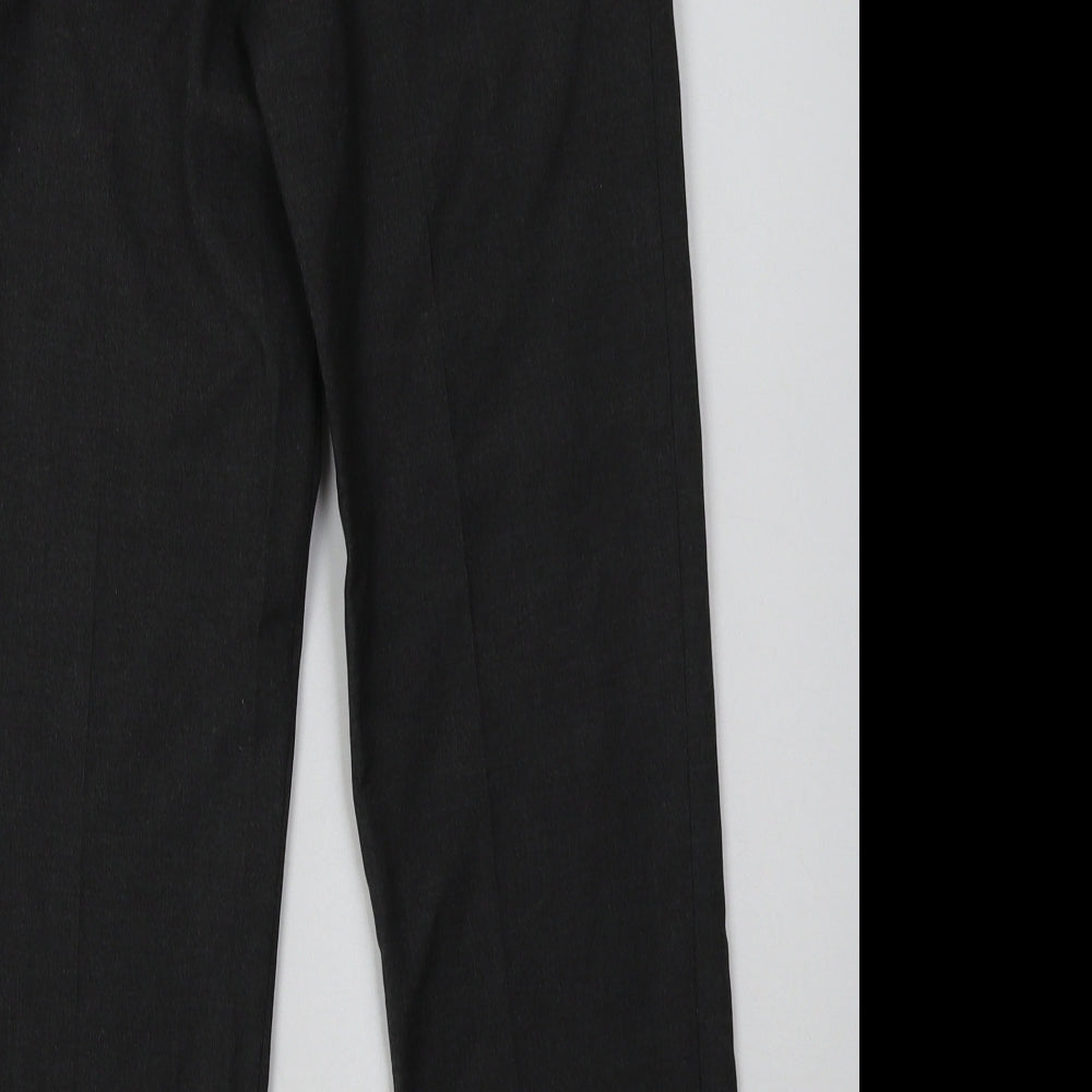 Buy Grey Linen-Rich Trousers - 44S | Trousers | Tu