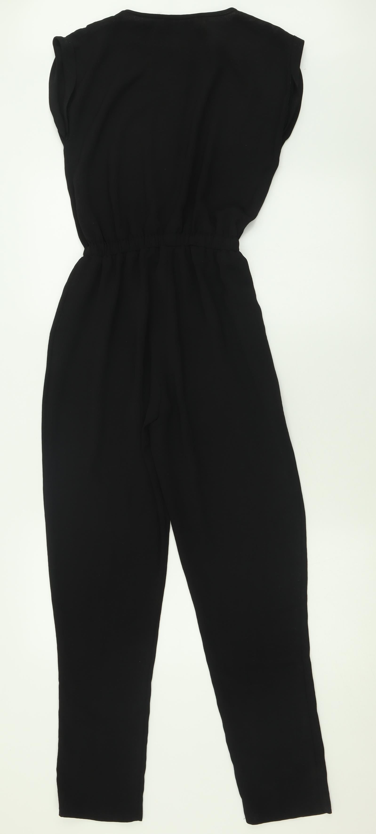 black polyester jumpsuit