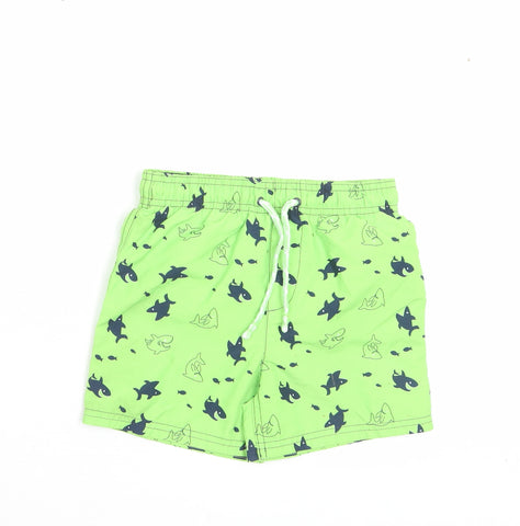 SUPREME Swimming Graffiti Casual Shorts Green Regular Mens M W30