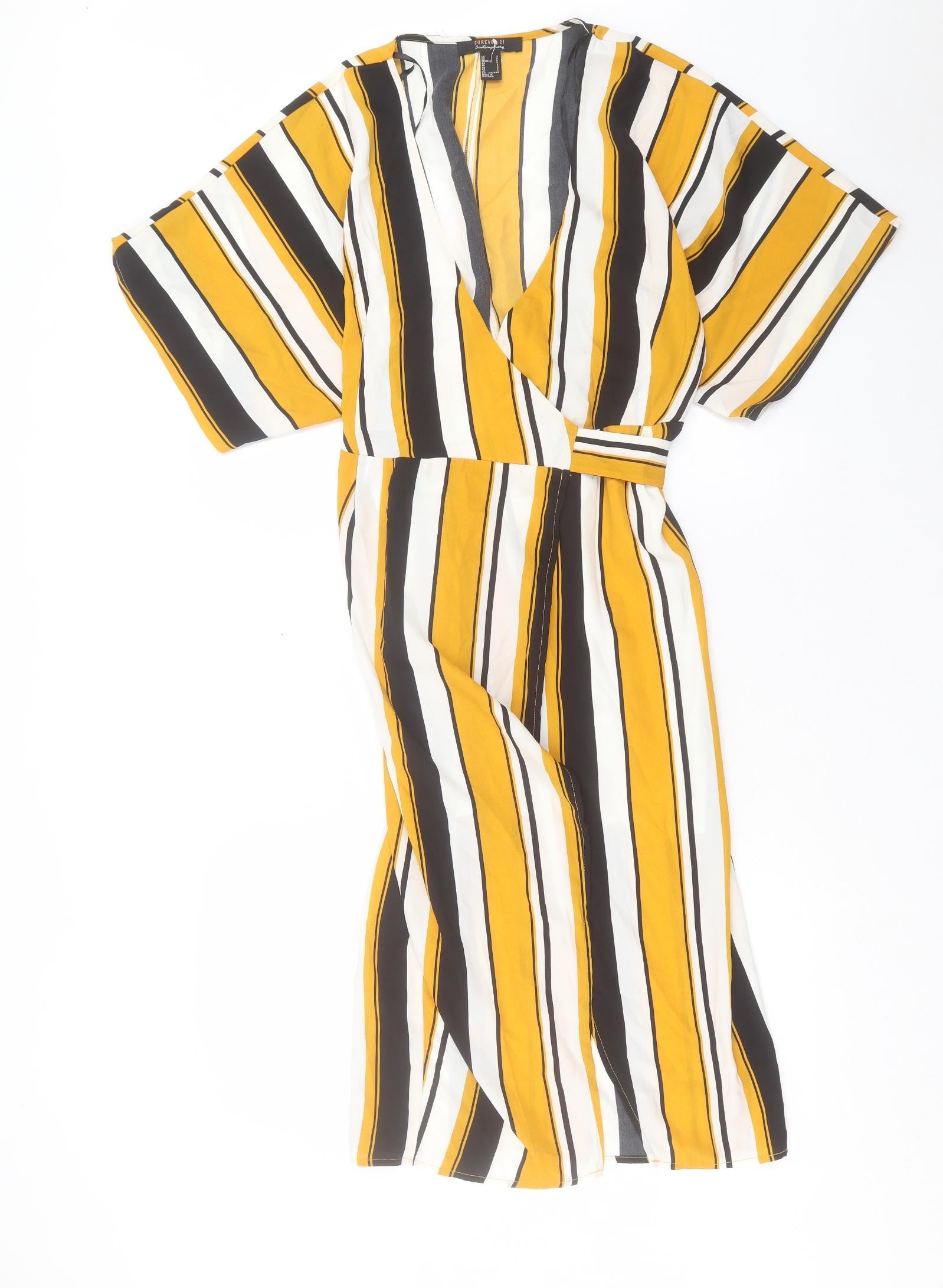 Forever 21 yellow sales striped dress