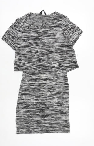 LulaRoe Nicki Sleeveless A-Line Black & White Striped DressSz XXL NWT