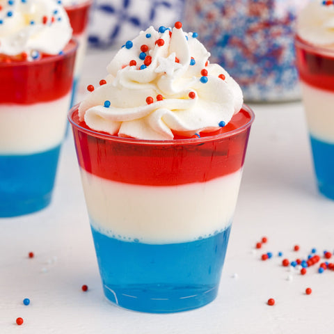 fourth of july jello cups