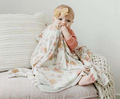 Copper Pearl Knit Swaddle Blanket - Ferra