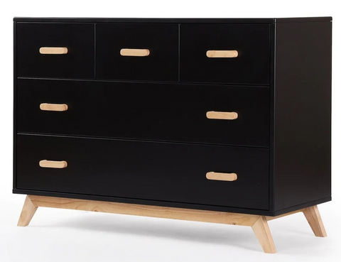 Dadada Soho 5-Drawer Dresser - Black Natural