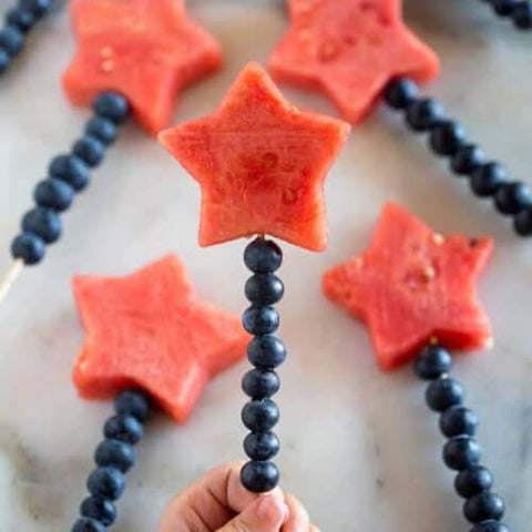 star firework fruit kabobs