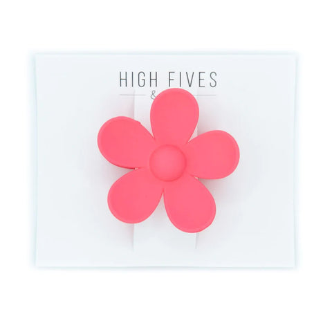 high five flower claw clip