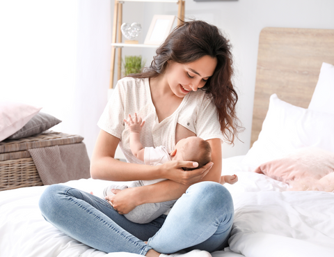 Mom Enjoying Breastfeeding