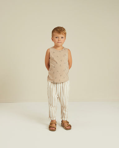 Rylee and Cru Ethan Trouser Grey Stripe