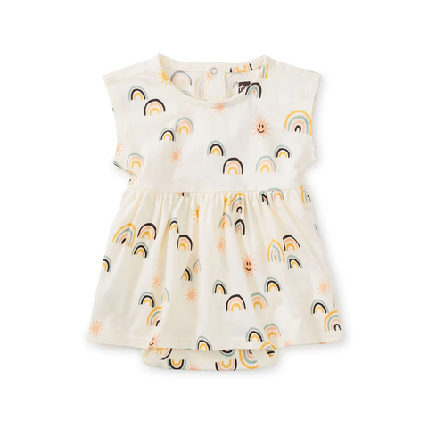 Tea Collection Baby Bodysuit Dress - All Sunshine and Rainbows
