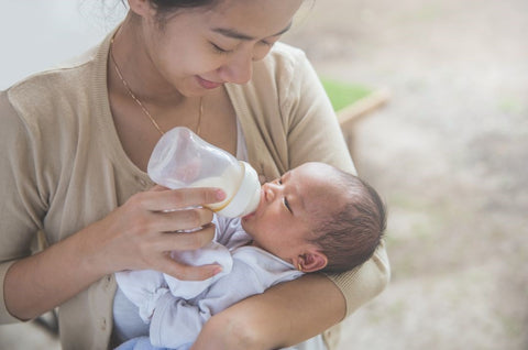 baby drinking milk