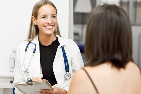 Woman at doctor appointment