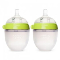 Natural Fee Baby Bottle Double Pack 5 oz. Green by Comotomo