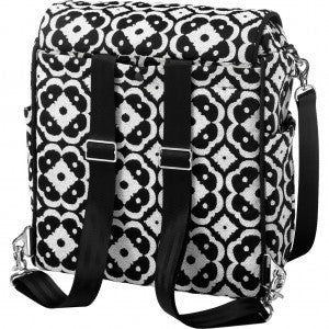 back of Boxy Backpack in Licorice Blossom