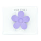 High Fives Flower Hair Claw Clips 2.95" - Purple