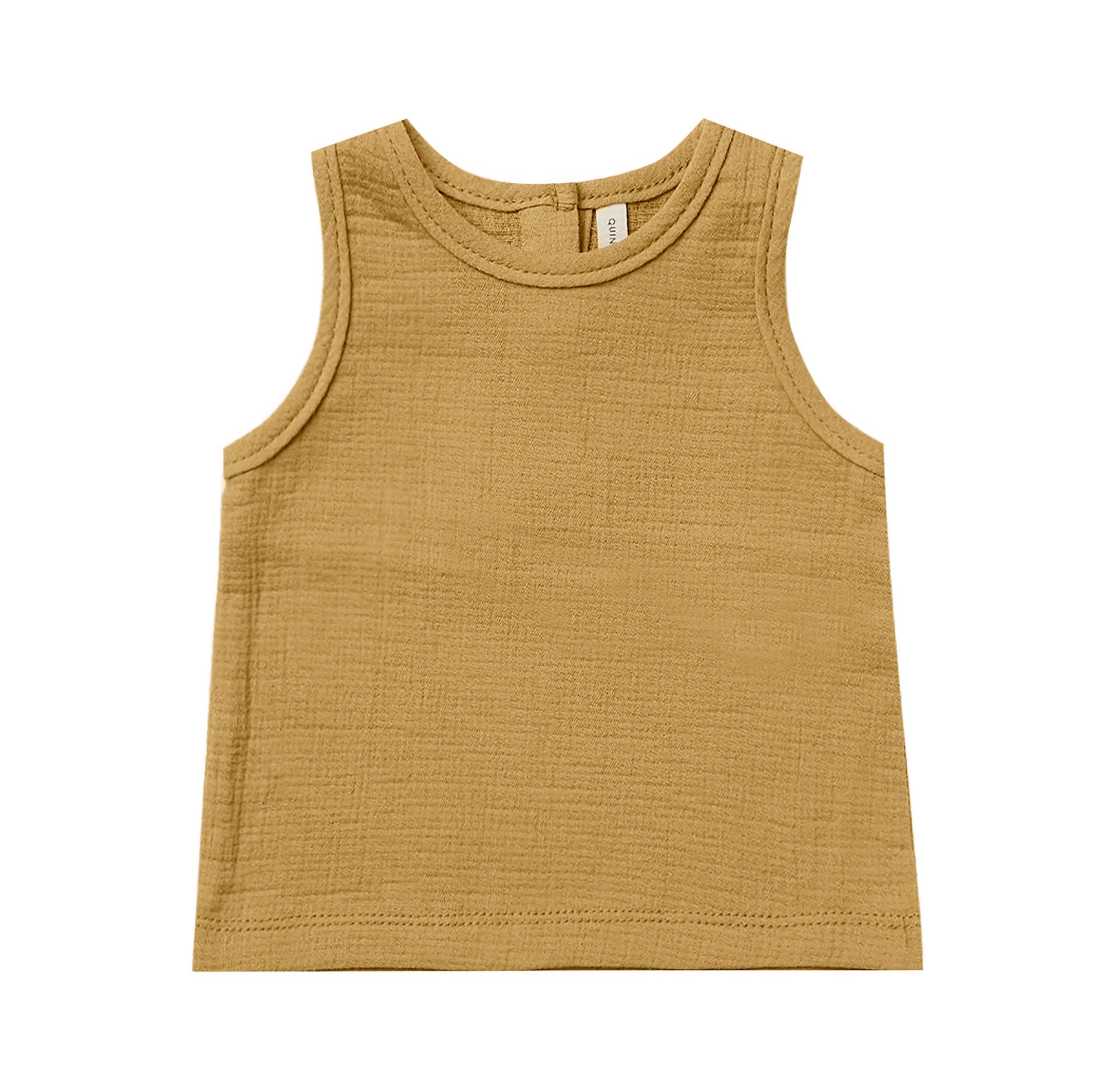 Quincy Mae Woven Tank - Ocre | The Baby Cubby