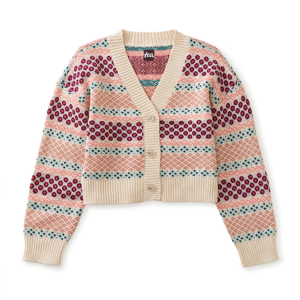 Tea Collection Fair Isle Cardigan - Fuji Fair Isle | The Baby Cubby