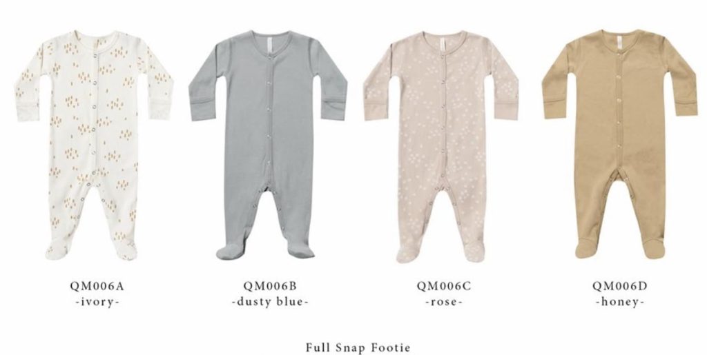 Quincy Mae Dusty Blue Snap Footie