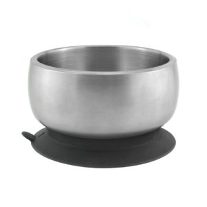 Avanchy Stainless Steel Suction Bowl with Lid - Black