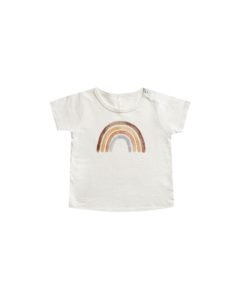 Rylee and Cru Ivory Rainbow Basic Tee