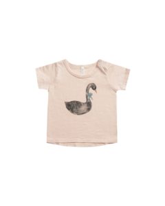 Rylee and Cru Soft Peach Swan Basic Tee