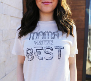 Clay Mama Knows Best Print Tee