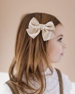 Hair Bow Clip - La Jolla Stripe