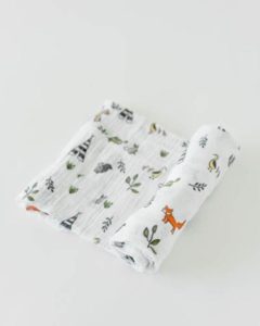 Little Unicorn Single Cotton Swaddle - Forest Friends