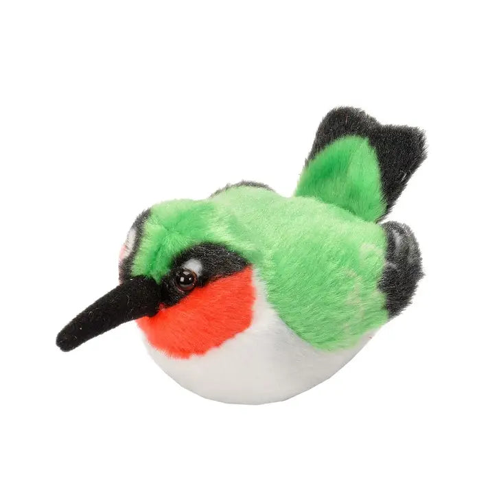 Audubon Ii Ruby Throat Hummingbird Stuffed Animal 5.5"