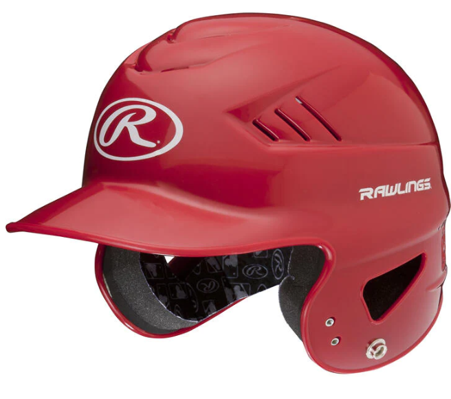 Rawlings Mach Gloss Batting Helmet, Cardinal, Size: Senior