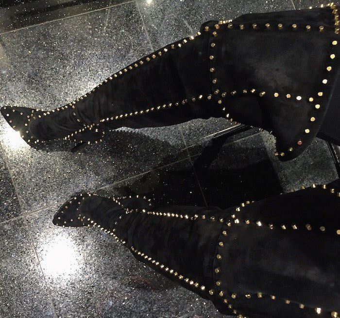 Studded Thigh High Boots | Magic City 