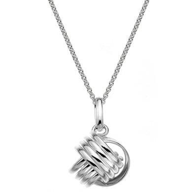 Silver 14mm knot pendant on 45cm silver chain - 3.73g 0
