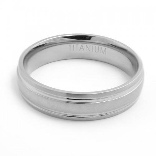 Inspirit grooved titanium ring 5