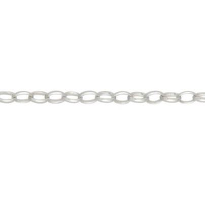 Silver, half oval belcher chain, light, 18/45cm, gauge 2.38mm, 2.69g 0