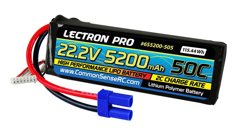 6S5200-505 22.2V 5200mAh 50C Lipo Battery EC5 ALL SALES FINAL