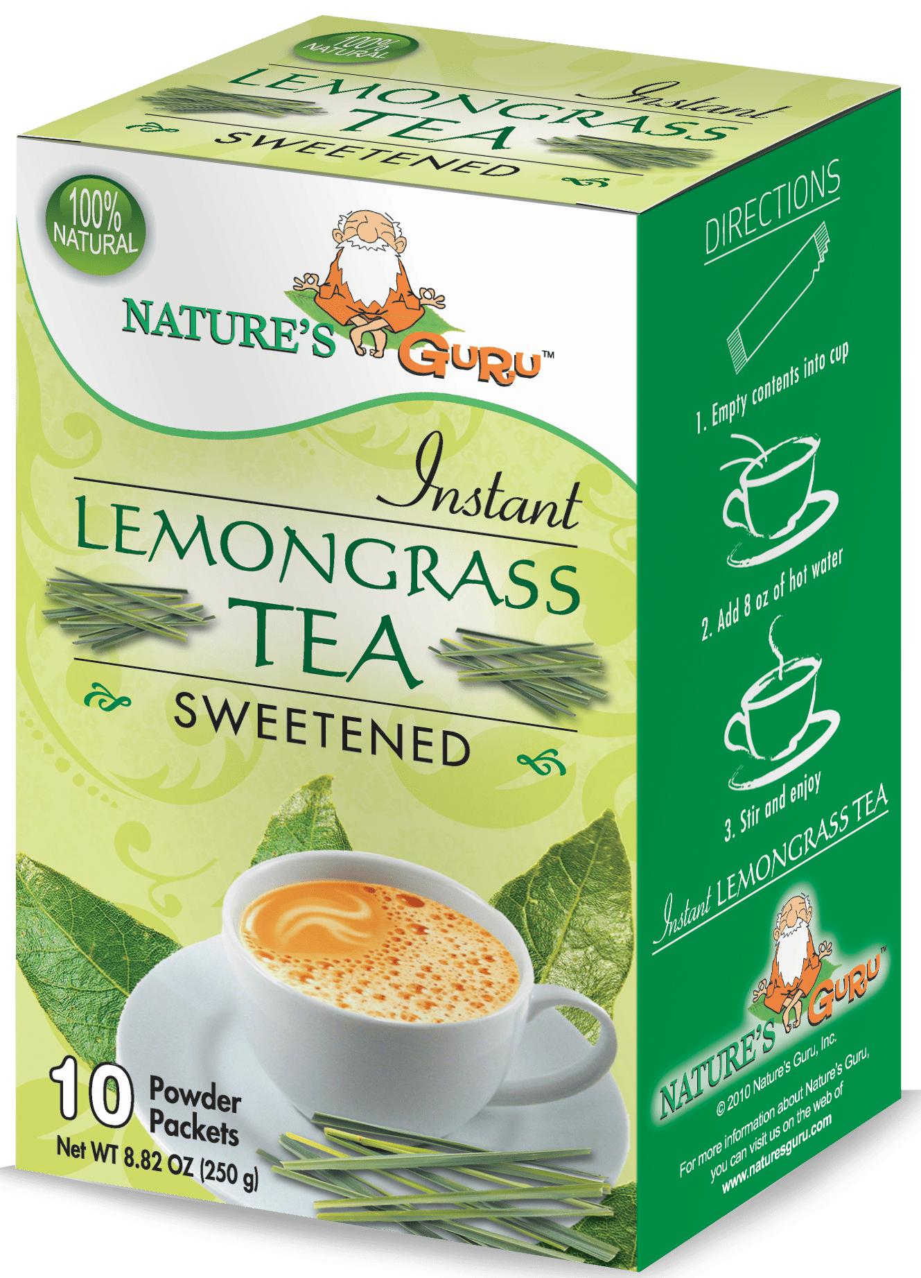 Lemongrass Chai Latte Instant Tea Mix I Natures Guru I Sweetened 