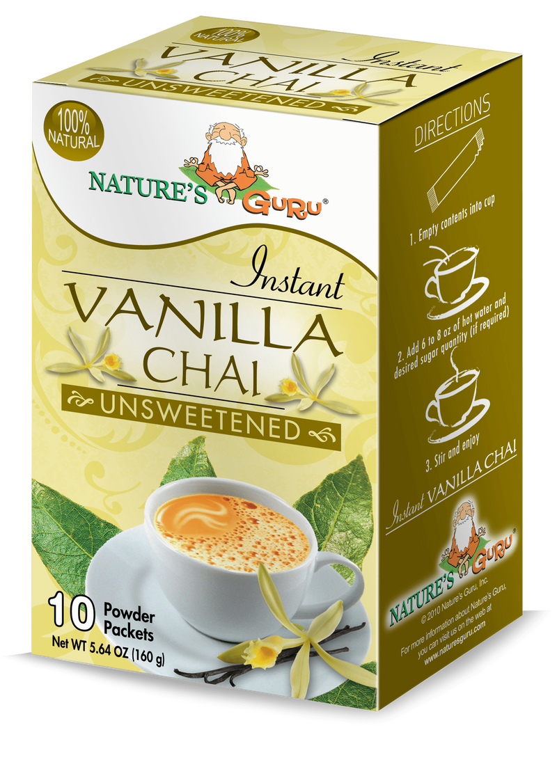 Vanilla Chai Latte Instant Tea Mix I Natures Guru I Unsweetened I Tea 