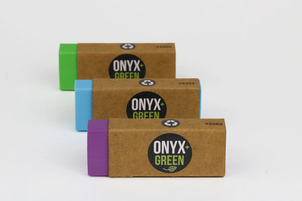 3-Pack Erasers | Recycled Rubber – Onyx and Blue Corporation