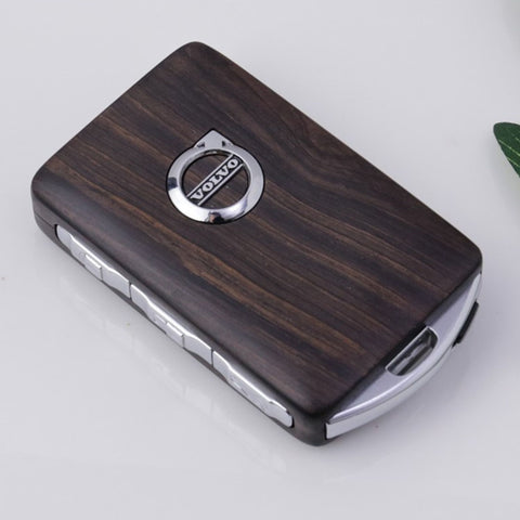 Volvo Car Key Wooden Case Cover Fob