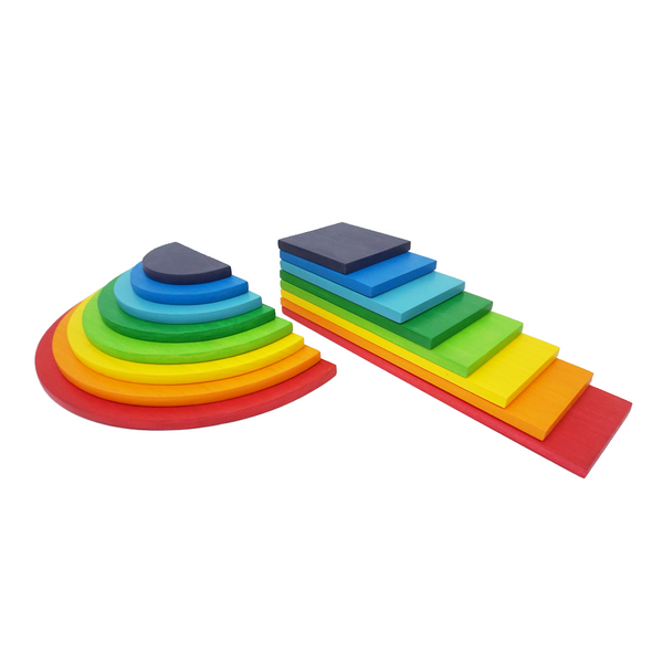 Kit tapas y tablas colores vivos (para arcoiris de 9 pzs)