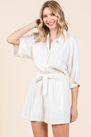 Annie Linen Romper - Be You Boutique & Co. LLC - Linen Romper