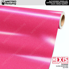 Hexis Gloss Indian Pink Glitter Vinyl Wrap | HX20RINB