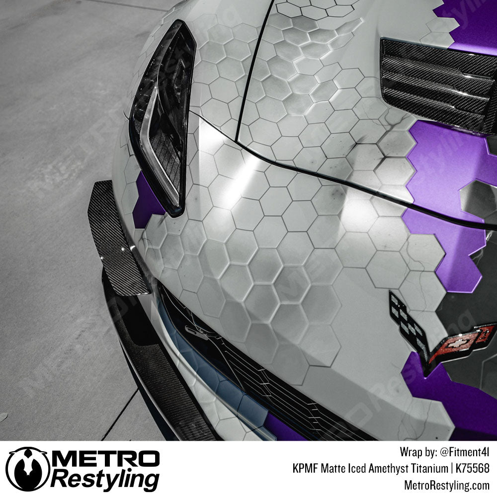 KPMF K75500 Matte Iced Amethyst Titanium Vinyl Wrap | K75568