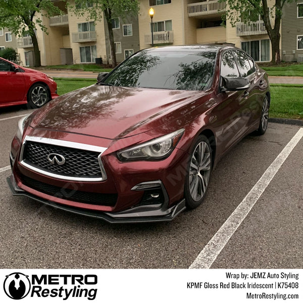 KPMF K75400 Gloss Red Black Iridescent Vinyl Wrap | K75408