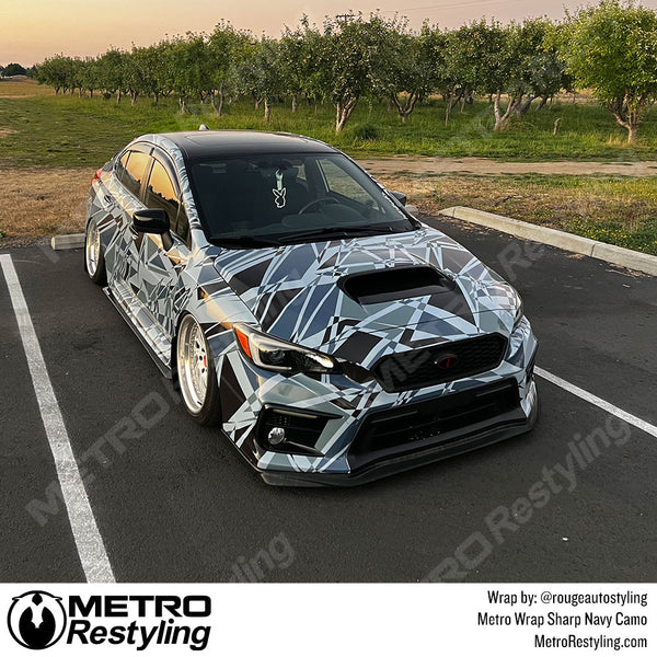 Metro Wrap Sharp Navy Camouflage Vinyl Film