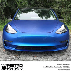 Tesla Matte Blue Wrap