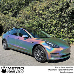 Tesla Satin Flip Psychedelic Wrap