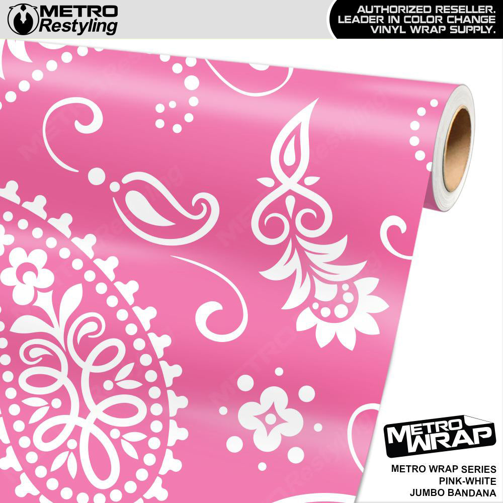 Magenta pink bandana pattern printed craft or adhesive vinyl sheet