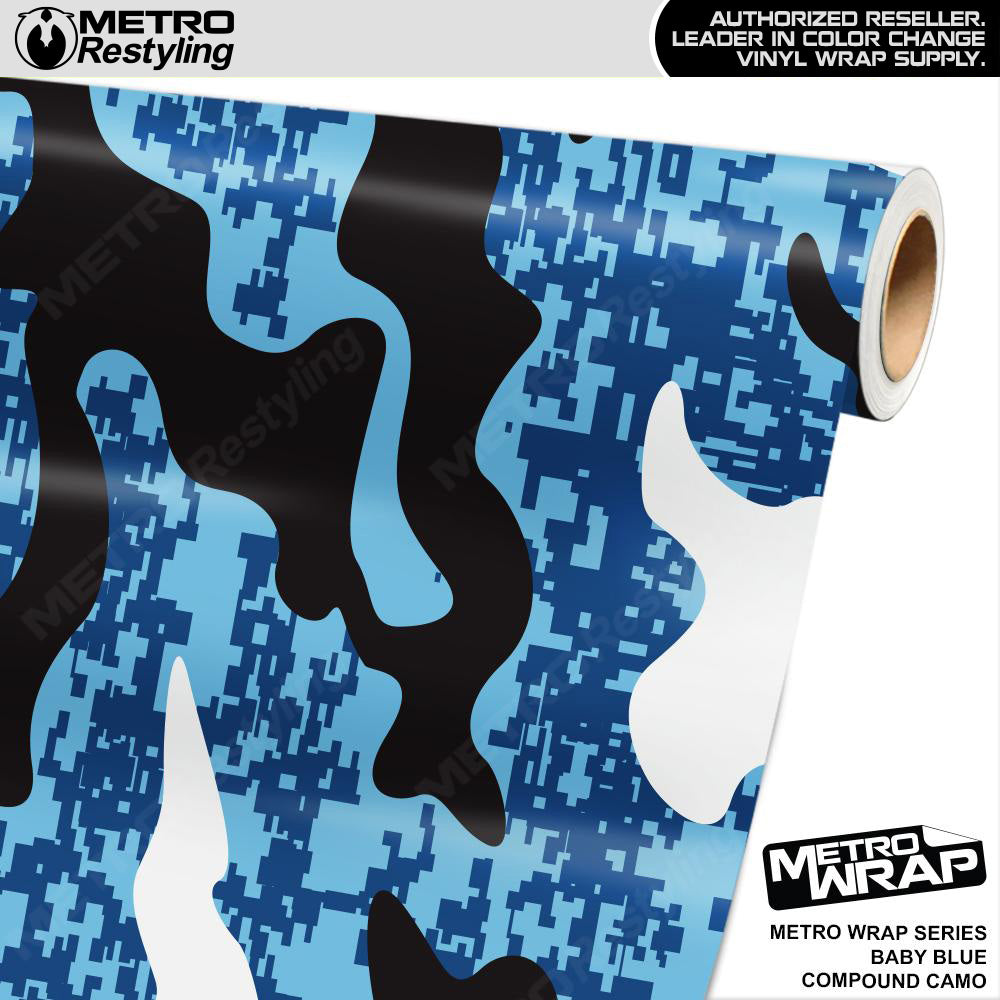Blue Camo Vinyl Wrap with ADT - Chromatic Vinyl Films Ltd T/A Wrap Direct