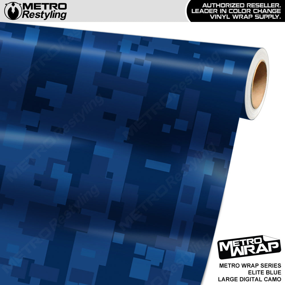 Rwraps™ Blue Camouflage Print Vinyl Wrap Film - Pixel Peacock