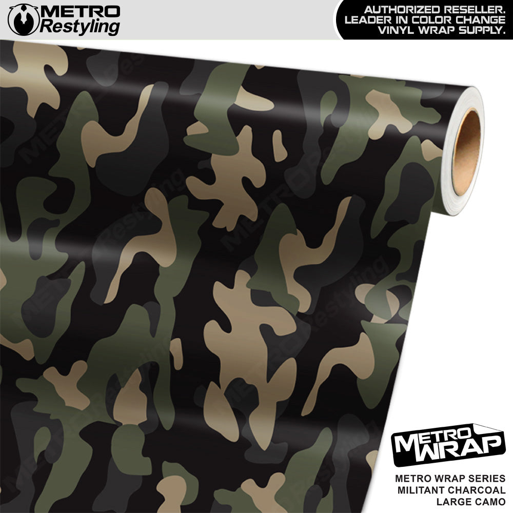 Large Ragged Militant Charcoal - Metro Wrap